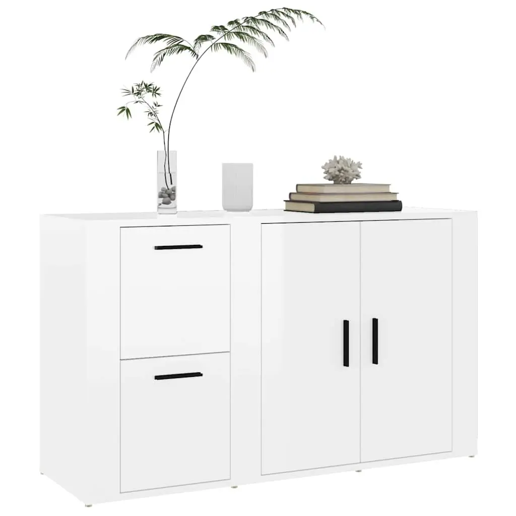 High Gloss White Sideboard Storage Cabinet for Home