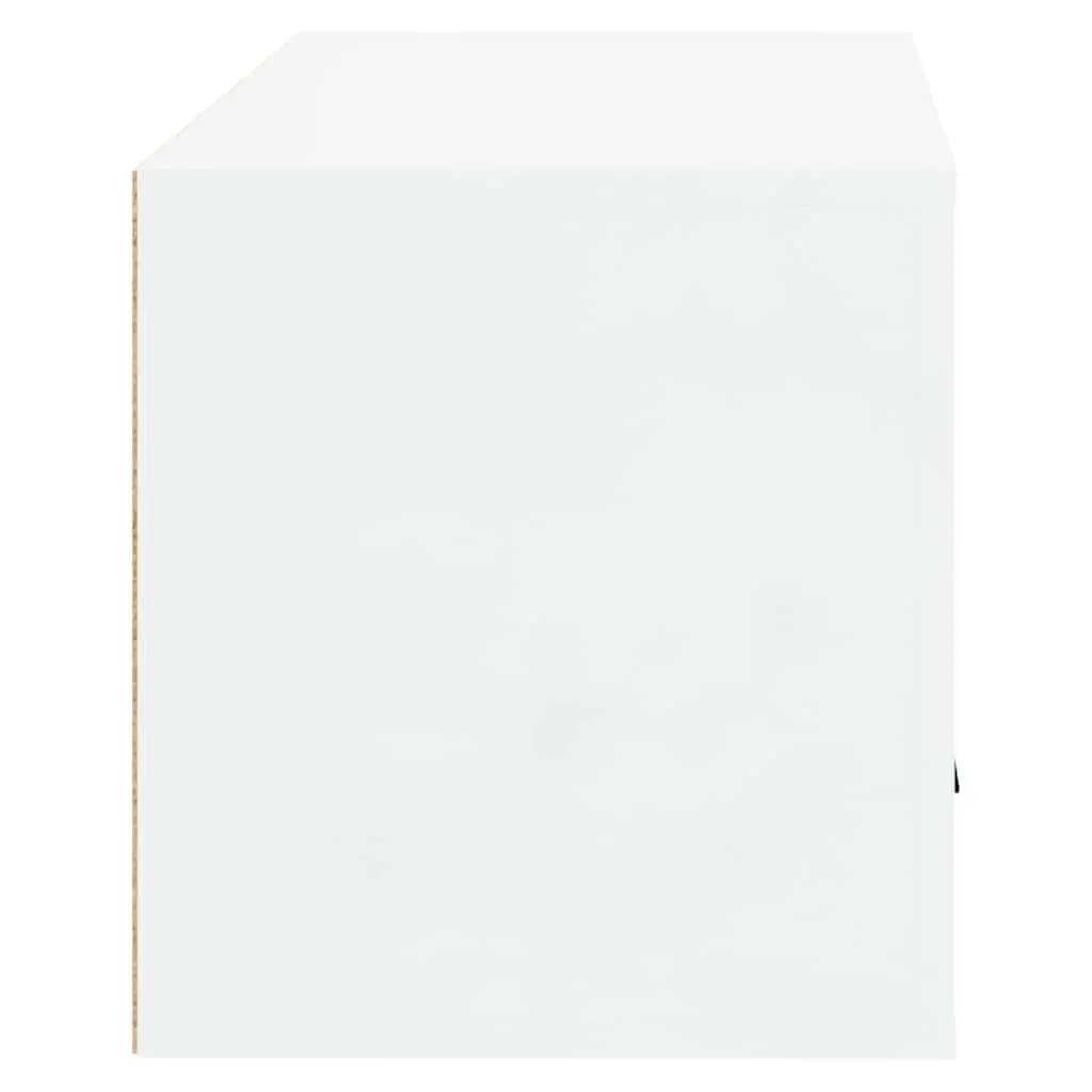 Wall-Mounted Shoe Cabinet in Glossy White