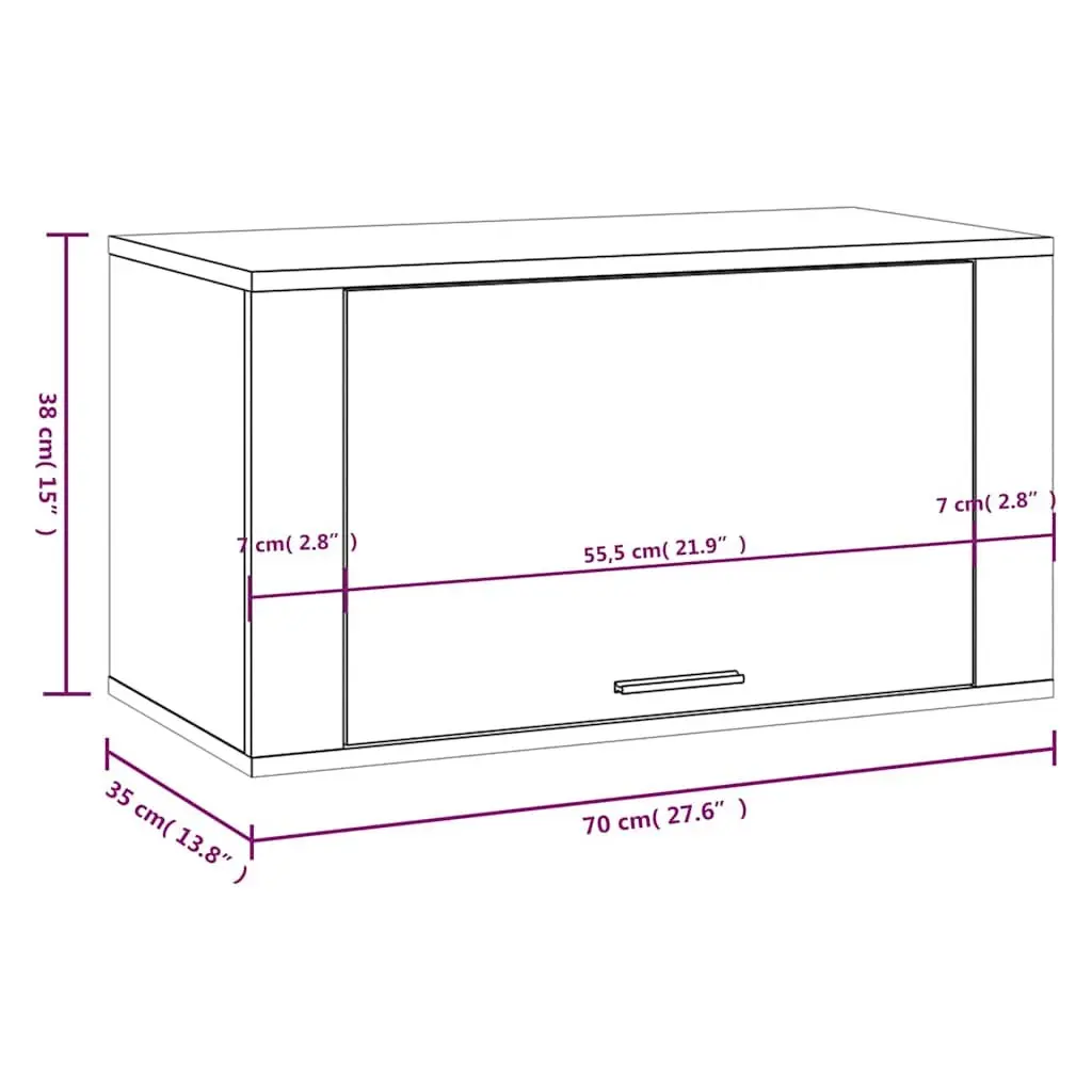 Grey Wall-mounted Shoe Cabinet for Organised Storage