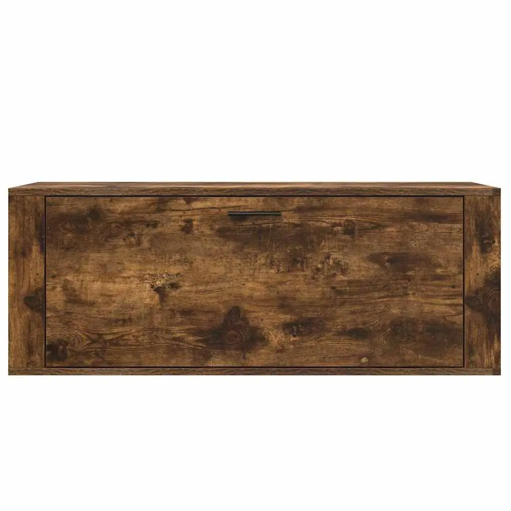 Wall-Mounted Shoe Cabinet with 2 Compartments