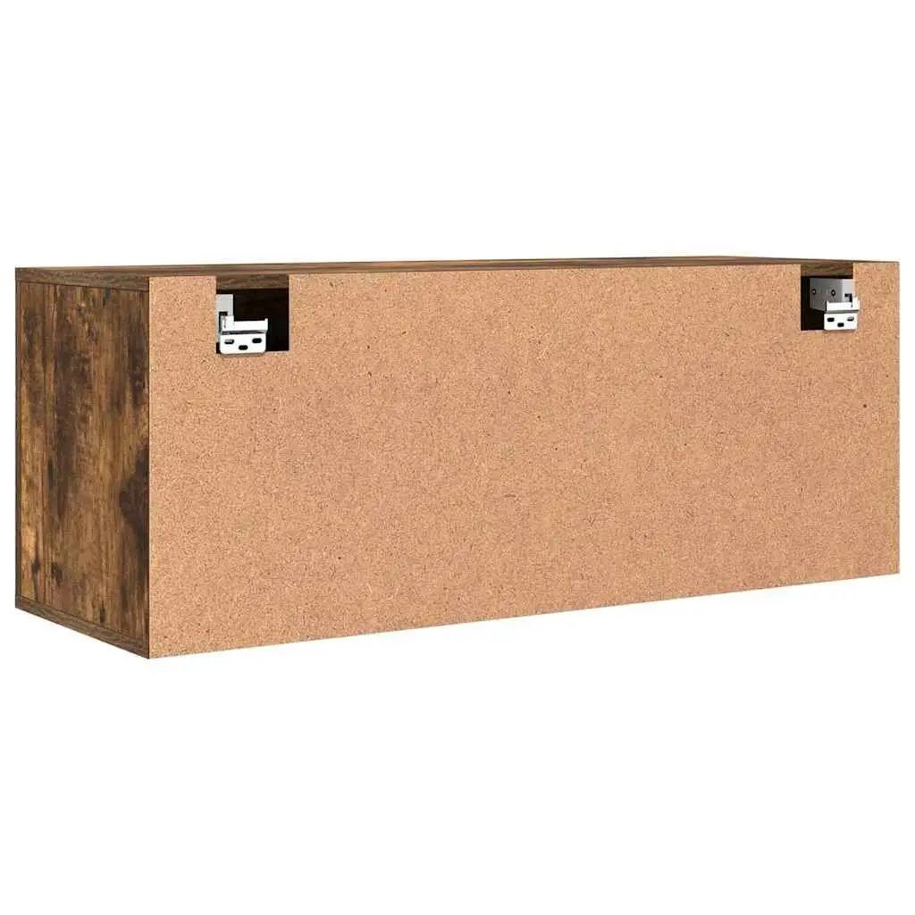 Wall-Mounted Shoe Cabinet with 2 Compartments