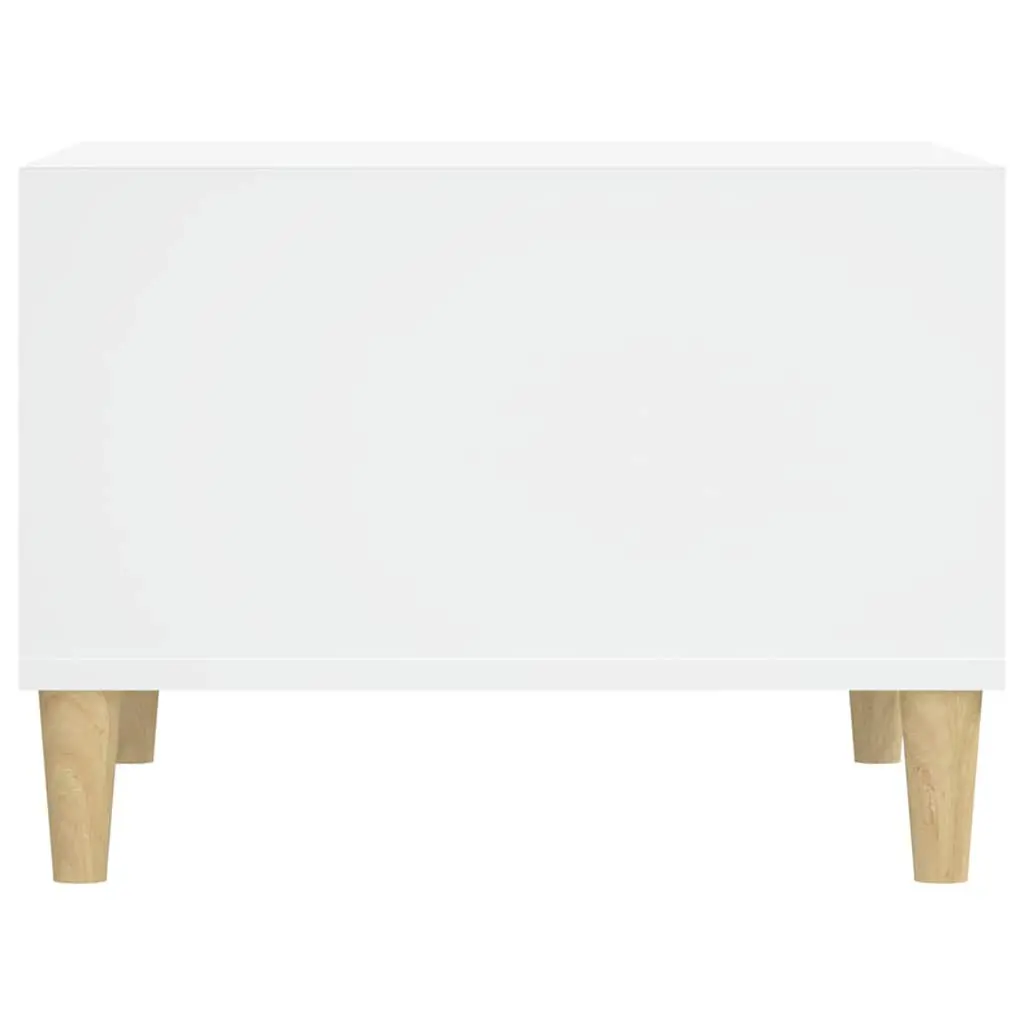 White Coffee Table with 4 Storage Compartments