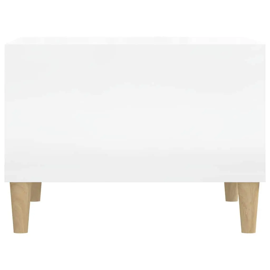High Gloss White Coffee Table with Open Storage