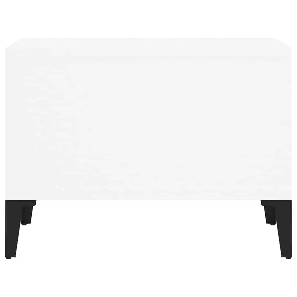 White Coffee Table with Storage 60x50x36.5 cm