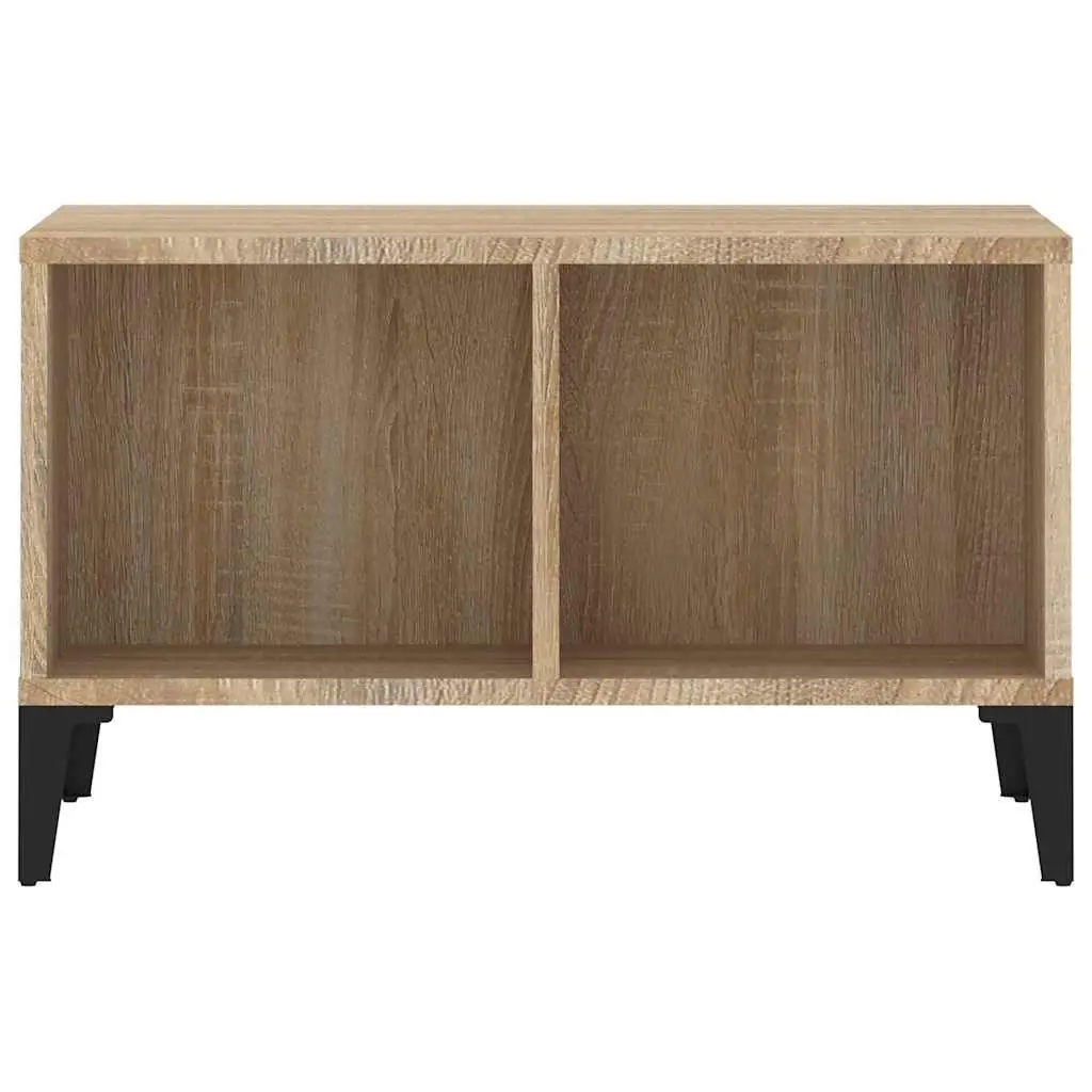 Coffee Table with Open Storage Compartments Brown Accent Side Table 60x50x36.5cm