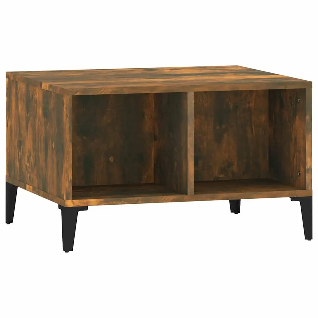 Coffee Table with Storage Compartments Industrial Style Brown Accent Furniture