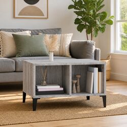 Stylish Grey Sonoma Coffee Table with Storage