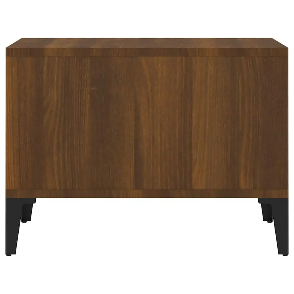 Coffee Table Engineered Wood 60x50x36.5cm Brown Oak