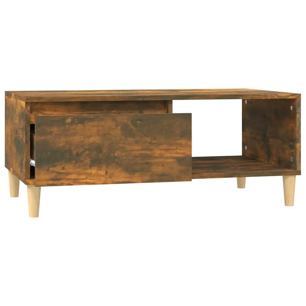 Coffee Table with Storage in Smoked Oak Finish