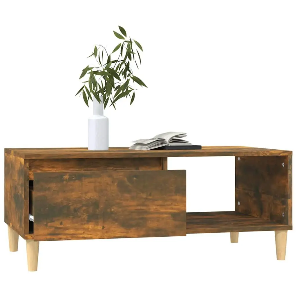 Coffee Table with Storage in Smoked Oak Finish