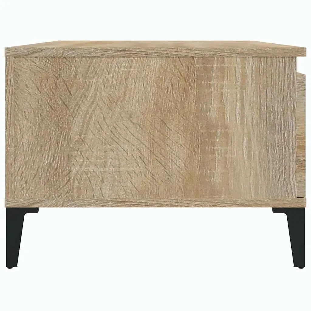 Brown Coffee Table with Storage Drawer and Compartment