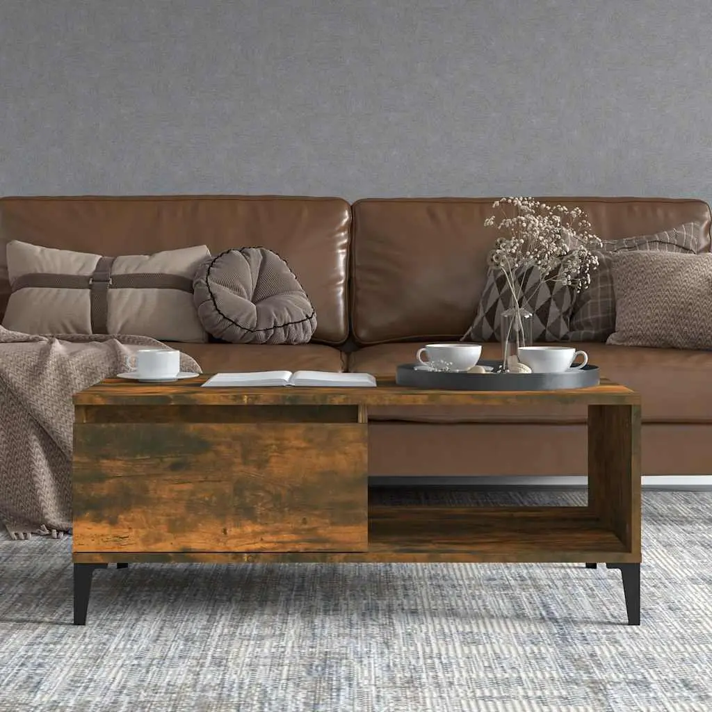 Coffee Table with Storage Drawer and Open Compartment