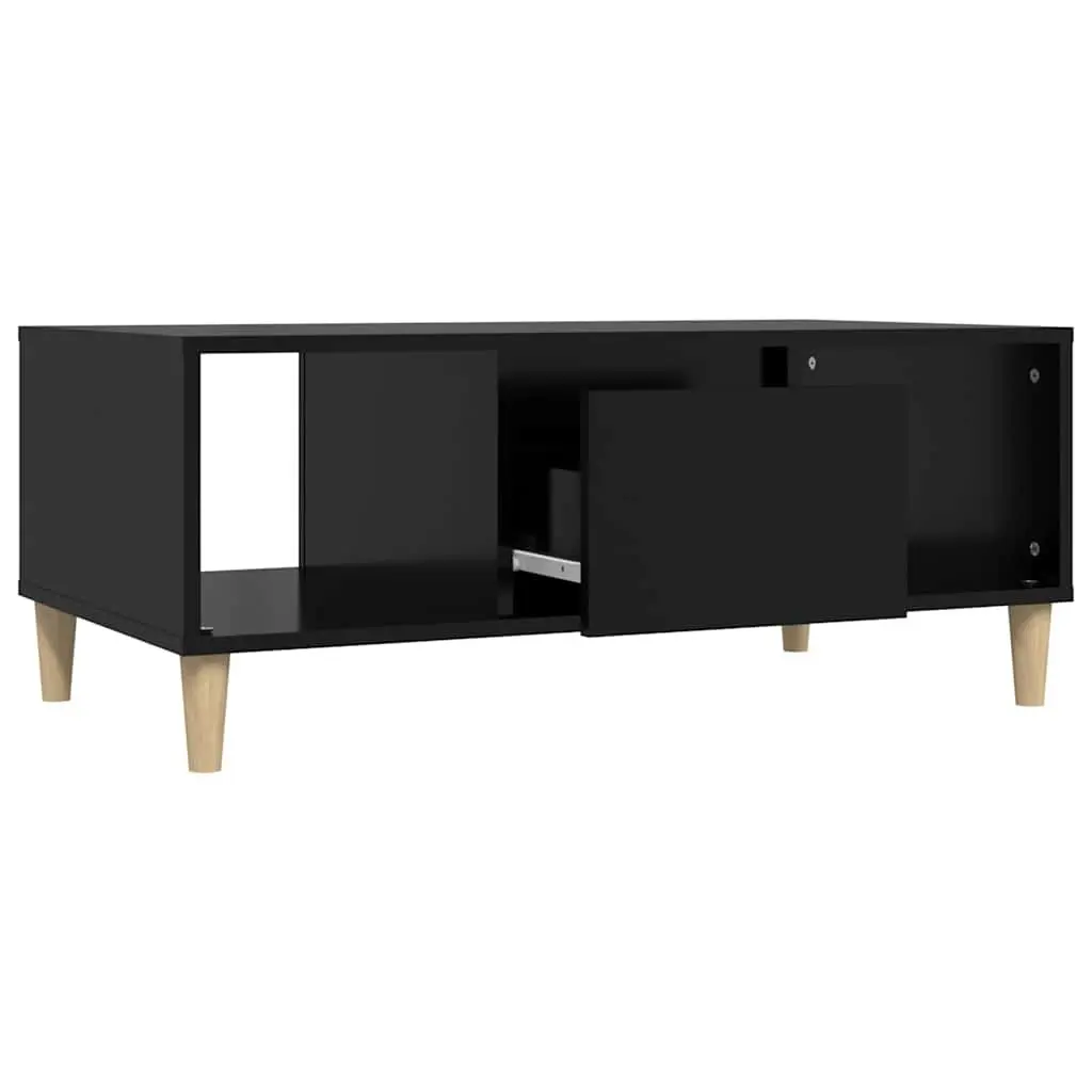 Black Coffee Table with Ample Storage