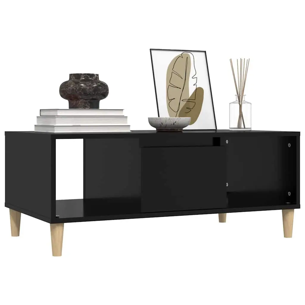 Black Coffee Table with Ample Storage