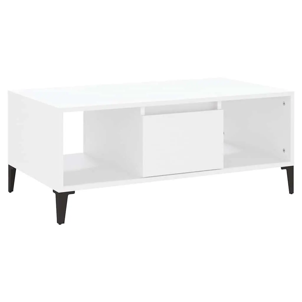 White Coffee Table with Storage Options