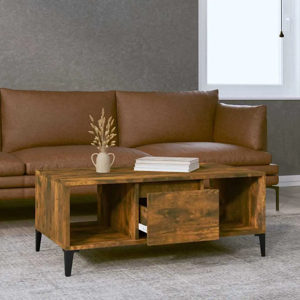 Coffee Table with Storage Drawer and Compartments