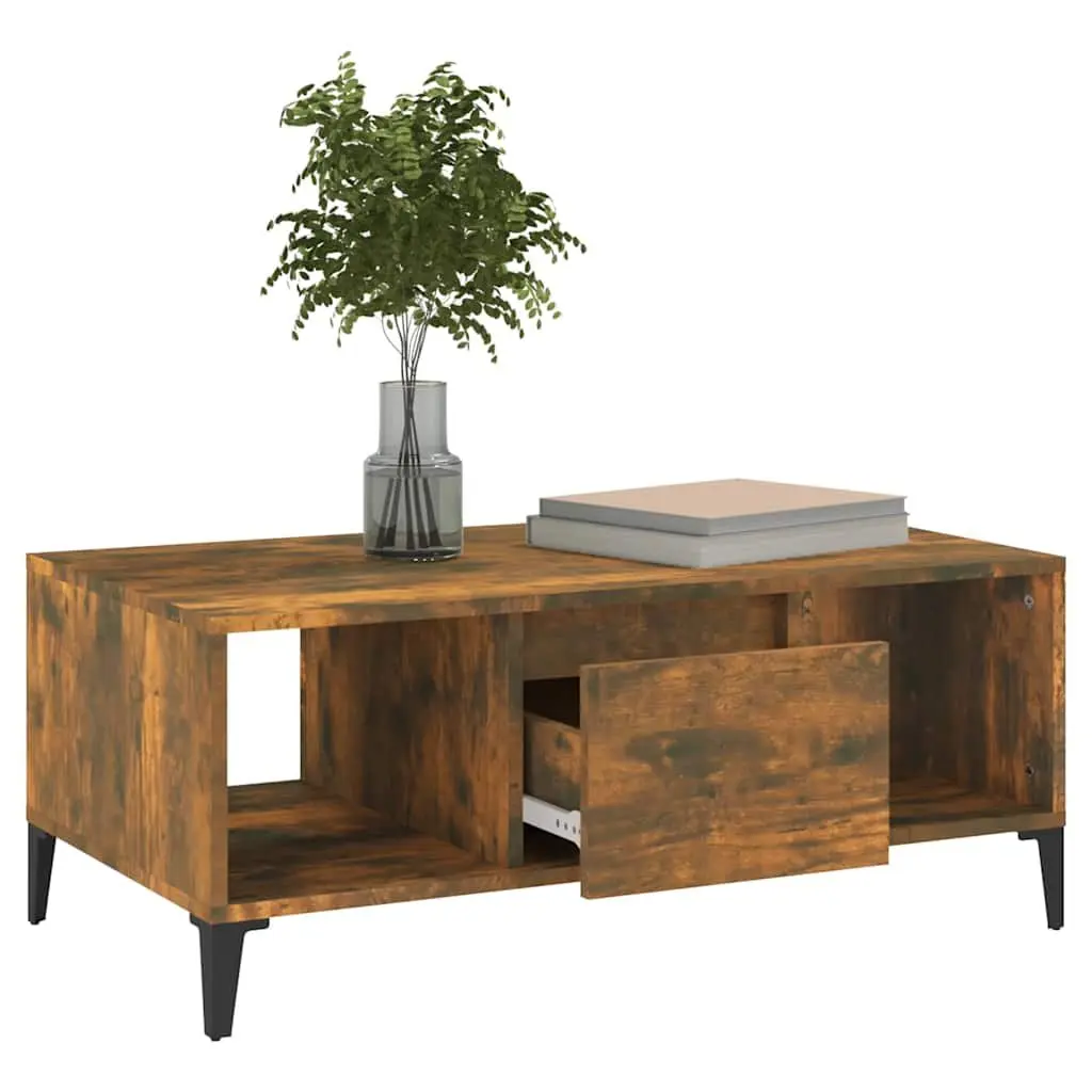 Coffee Table with Storage Drawer and Compartments