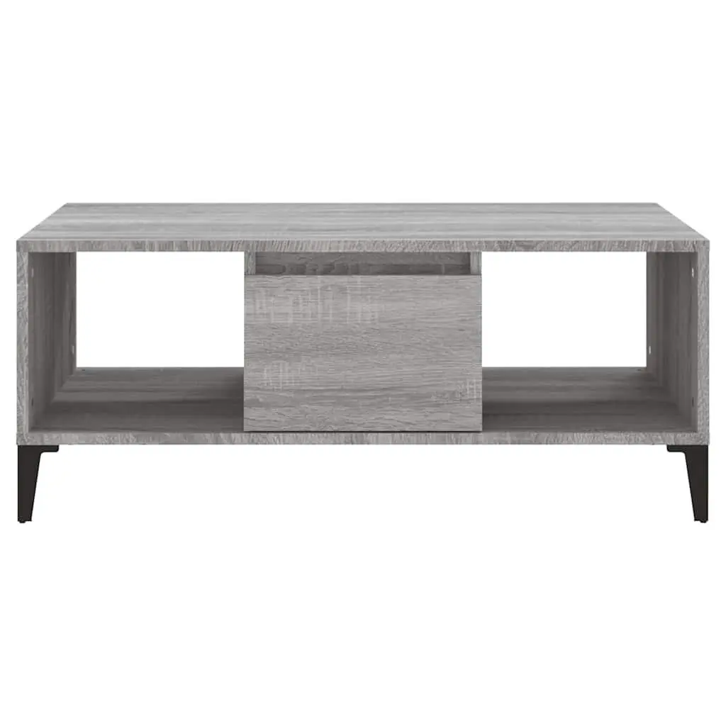 Coffee Table Engineered Wood 90 x 50 x 36.5 cm Grey