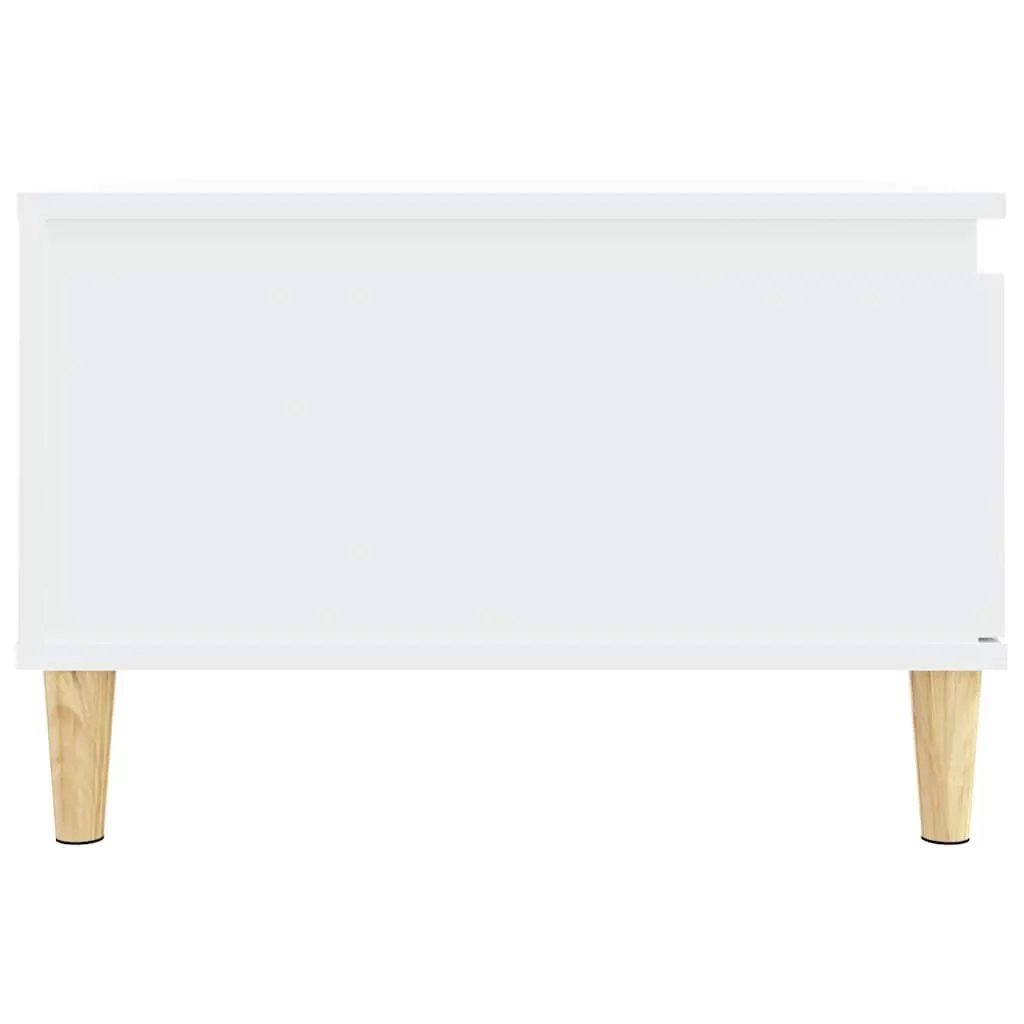 White Coffee Table with Drawer and Storage Space