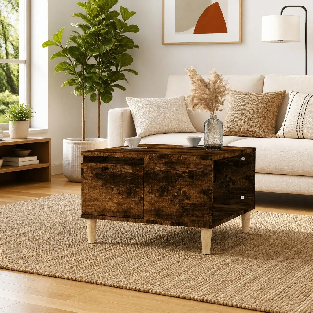 Smoked Oak Coffee Table with Storage