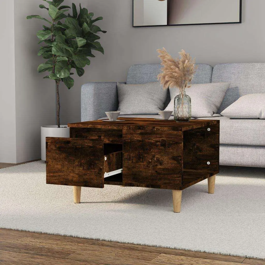 Smoked Oak Coffee Table with Storage