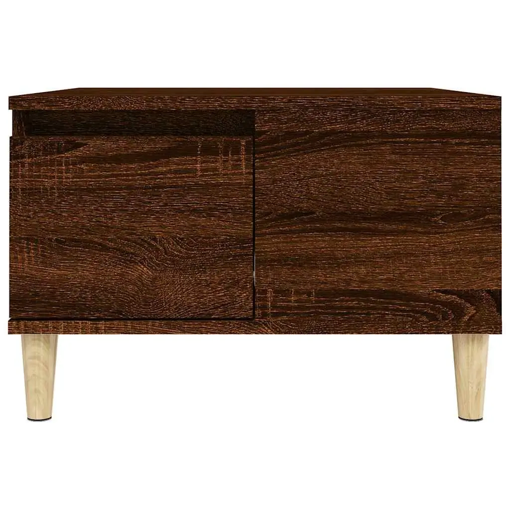 Brown Oak Coffee Table with Storage Drawer