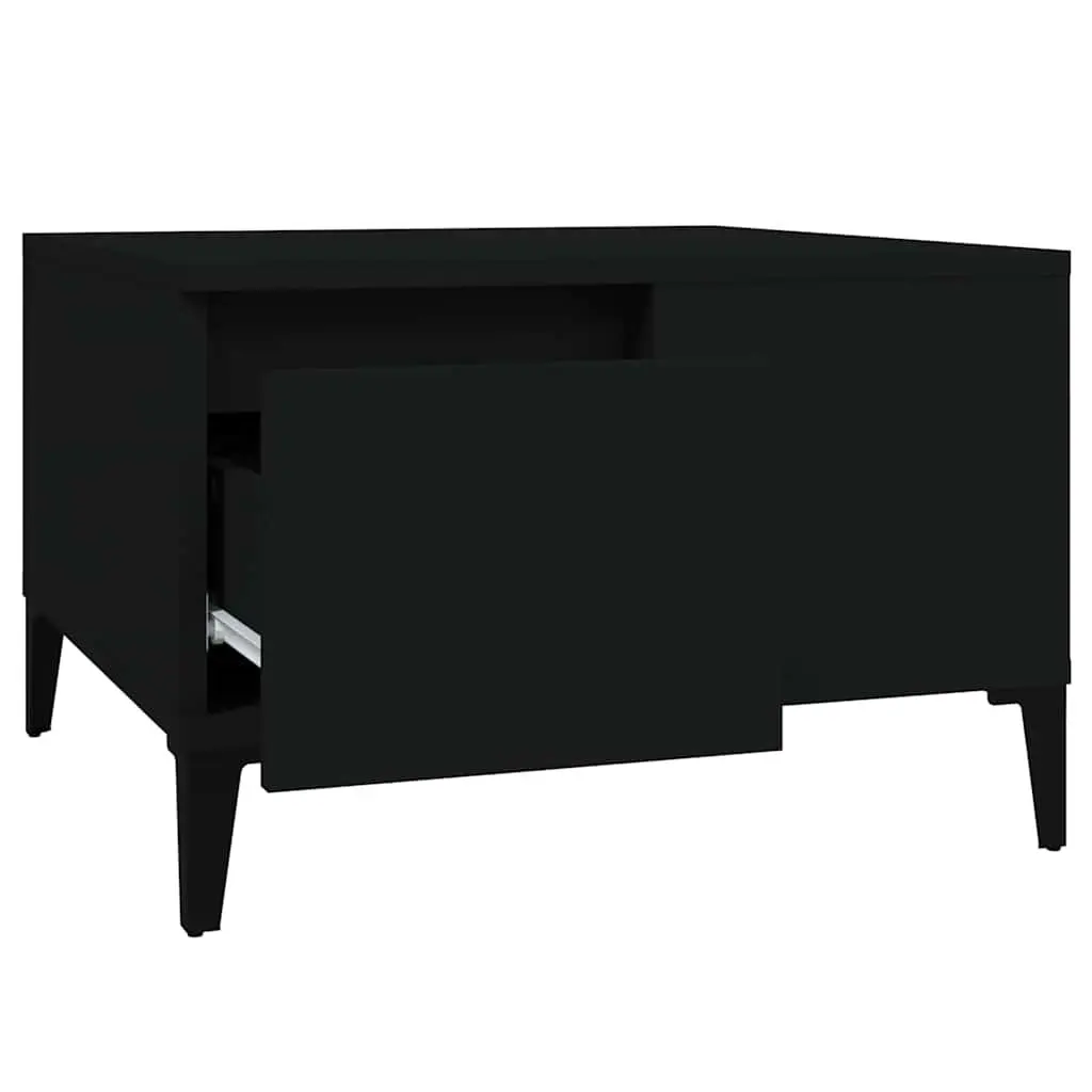 Black Modern Coffee Table with Storage Options