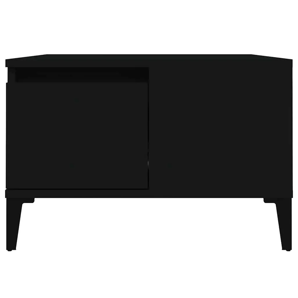 Black Modern Coffee Table with Storage Options