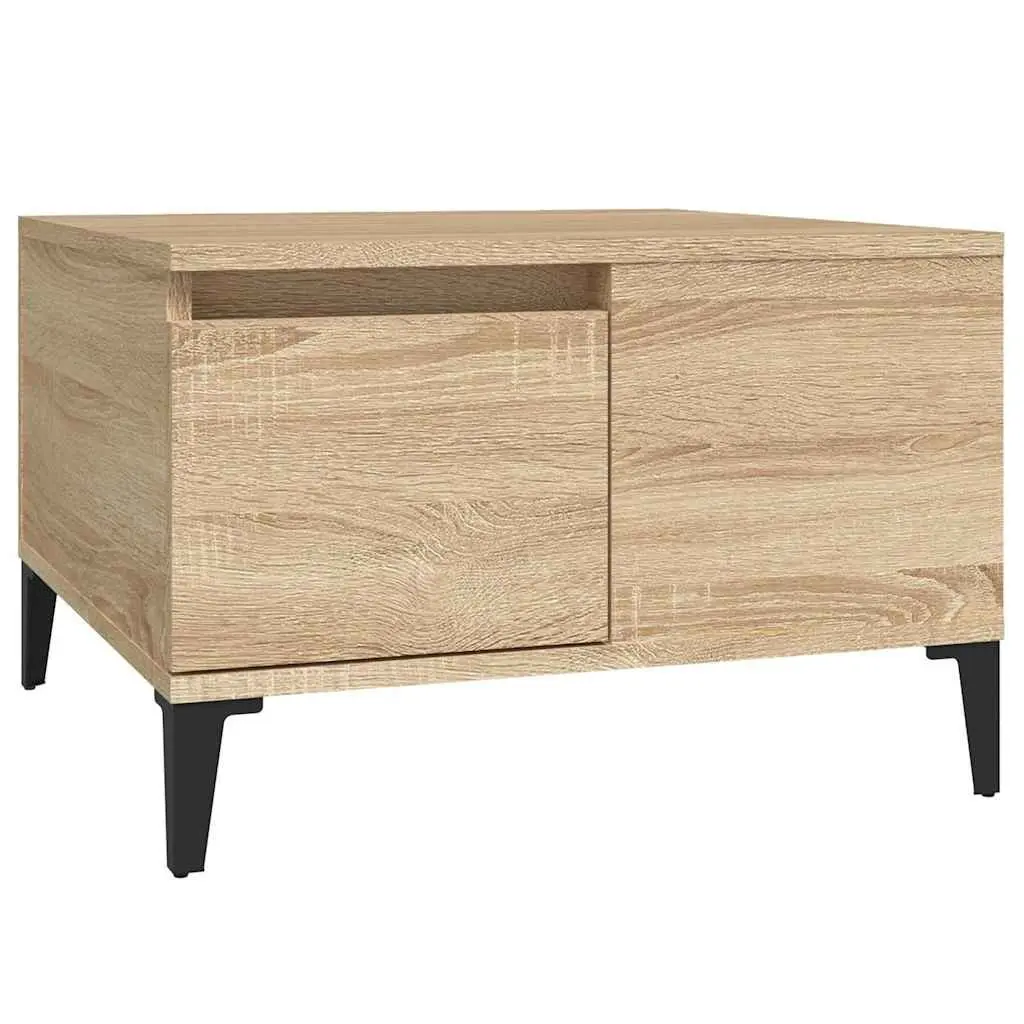 Brown Engineered Wood Coffee Table with Storage Drawer