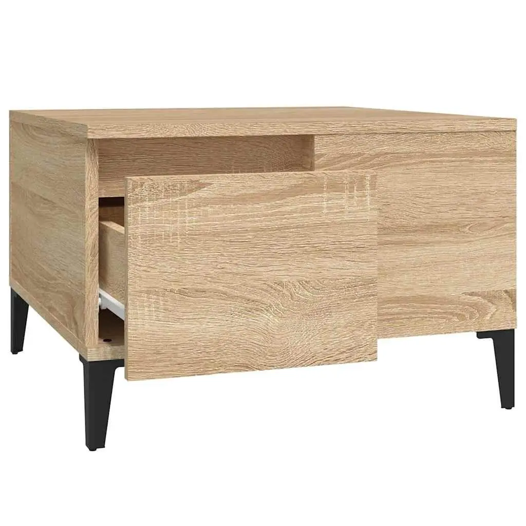Brown Engineered Wood Coffee Table with Storage Drawer