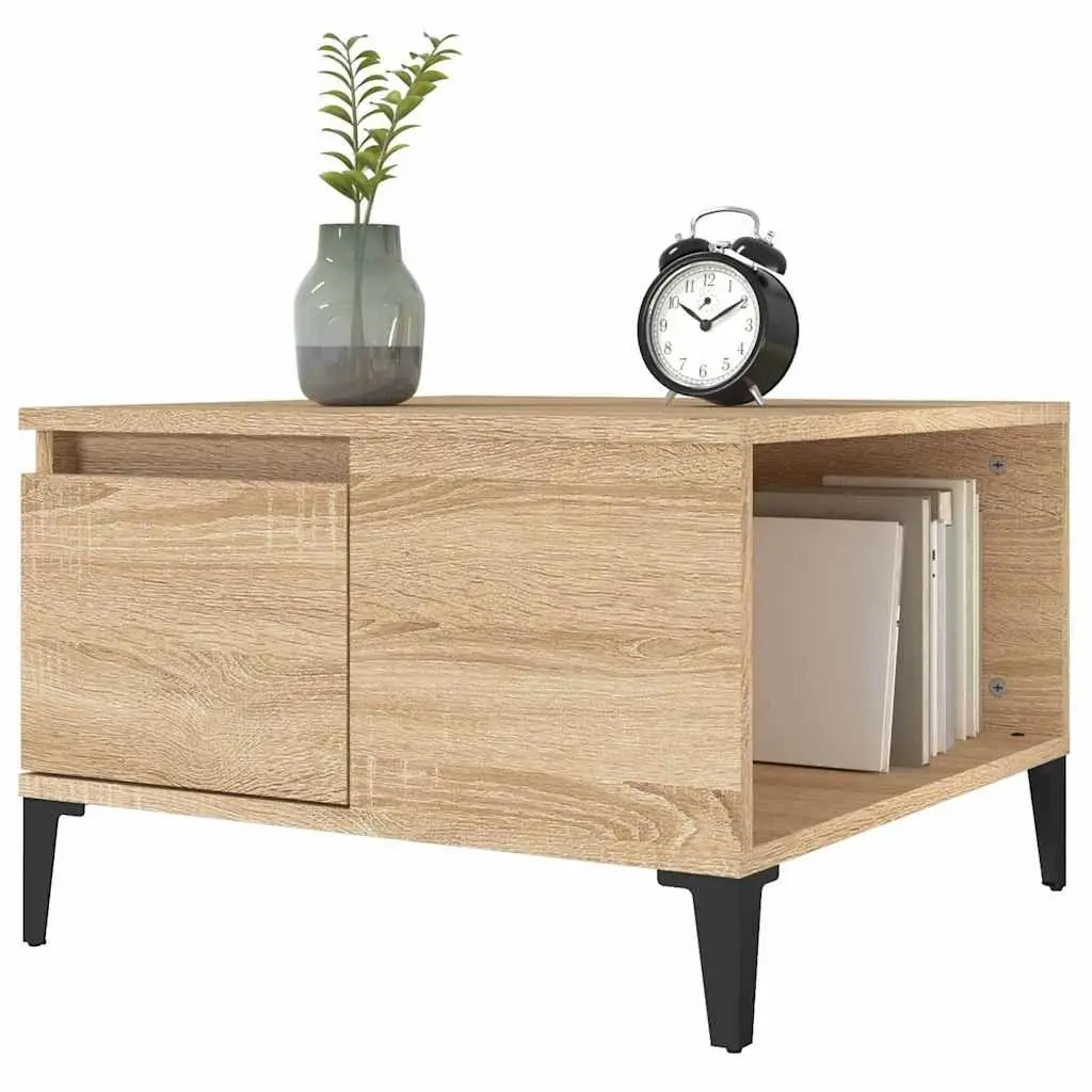 Brown Engineered Wood Coffee Table with Storage Drawer