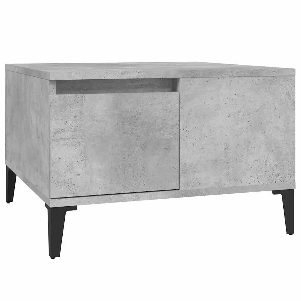 Grey Coffee Table with Storage Drawer 55x55x36.5cm