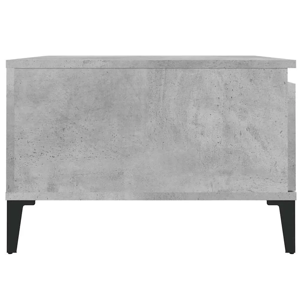 Grey Coffee Table with Storage Drawer 55x55x36.5cm