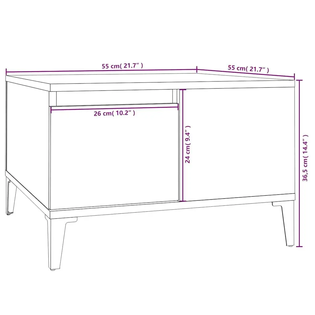 Coffee Table with Storage Drawer and Open Compartment