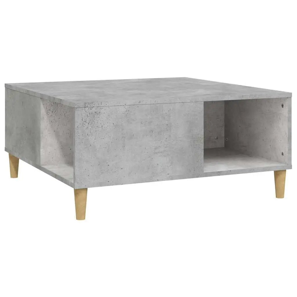 Coffee Table Grey 80x80x36.5 cm with Storage Compartments Living Room Furniture