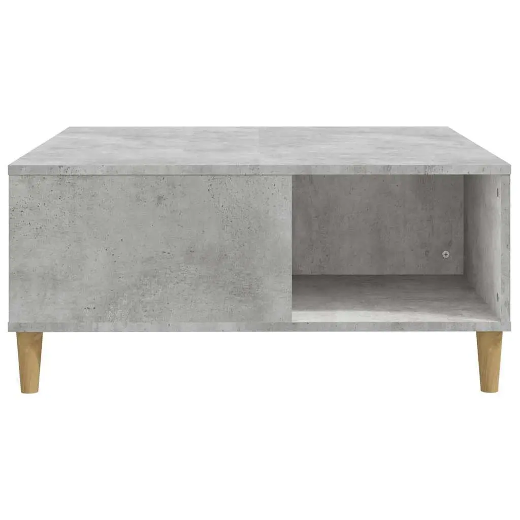 Coffee Table Grey 80x80x36.5 cm with Storage Compartments Living Room Furniture