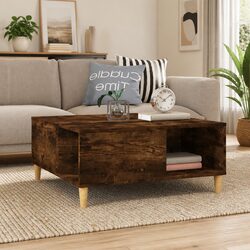 Durable Brown Engineered Wood Coffee Table with Storage