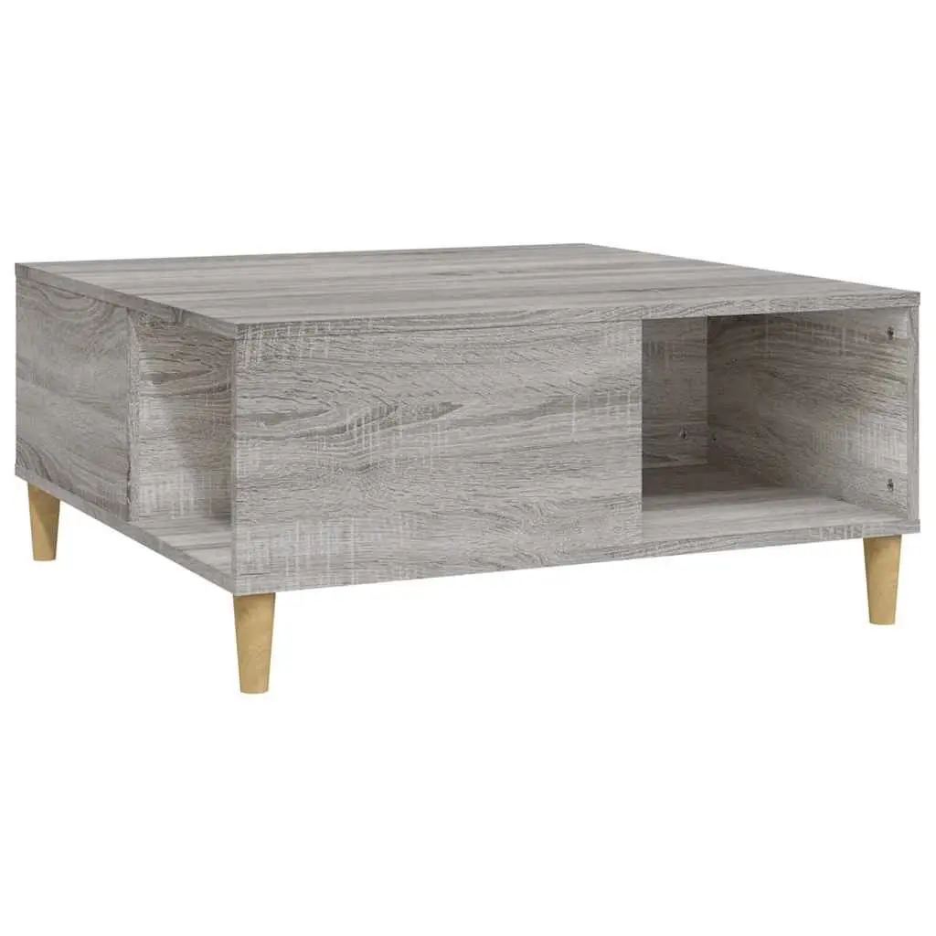 Grey Sonoma Coffee Table 80x80x36.5cm with Storage