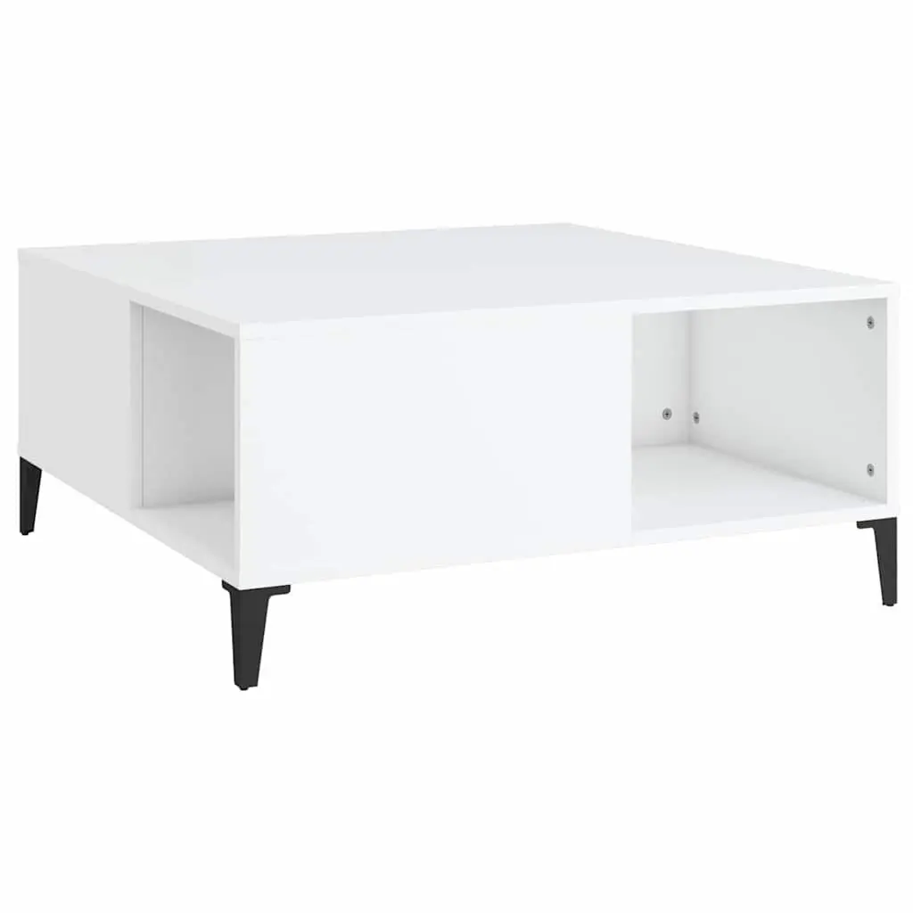 Coffee Table Engineered Wood 80cm x 80cm x 36.5cm White