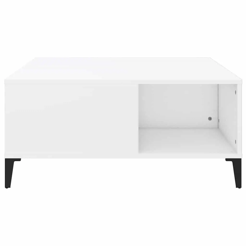 Coffee Table Engineered Wood 80cm x 80cm x 36.5cm White