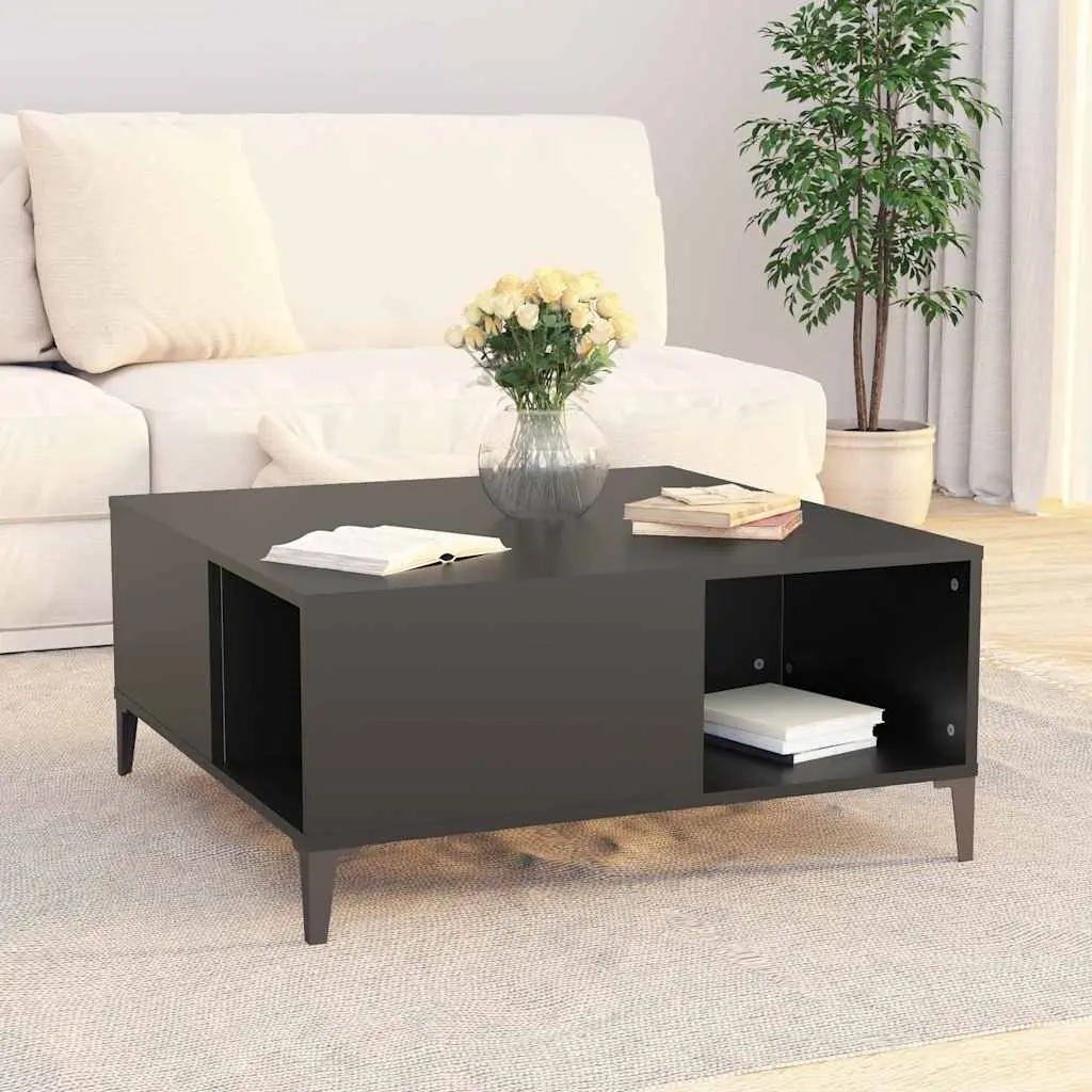 Black Coffee Table with Ample Storage