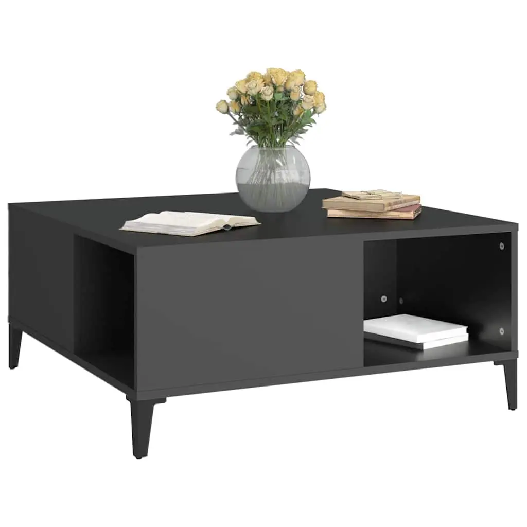 Black Coffee Table with Ample Storage