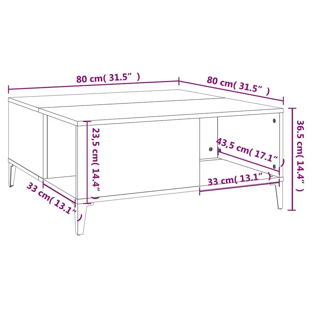 White High Gloss Coffee Table with Storage