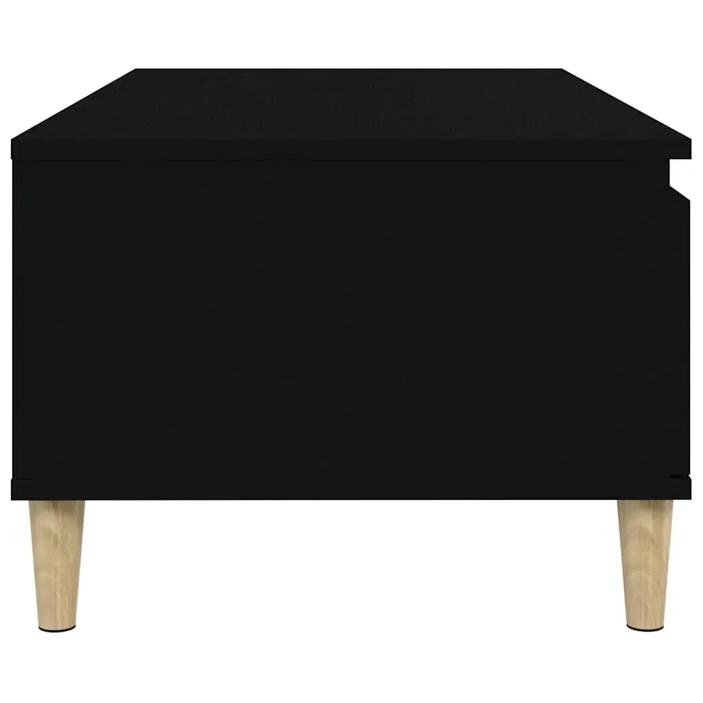 Coffee Table Engineered Wood Black 90x50x36.5 cm with Drawer Storage