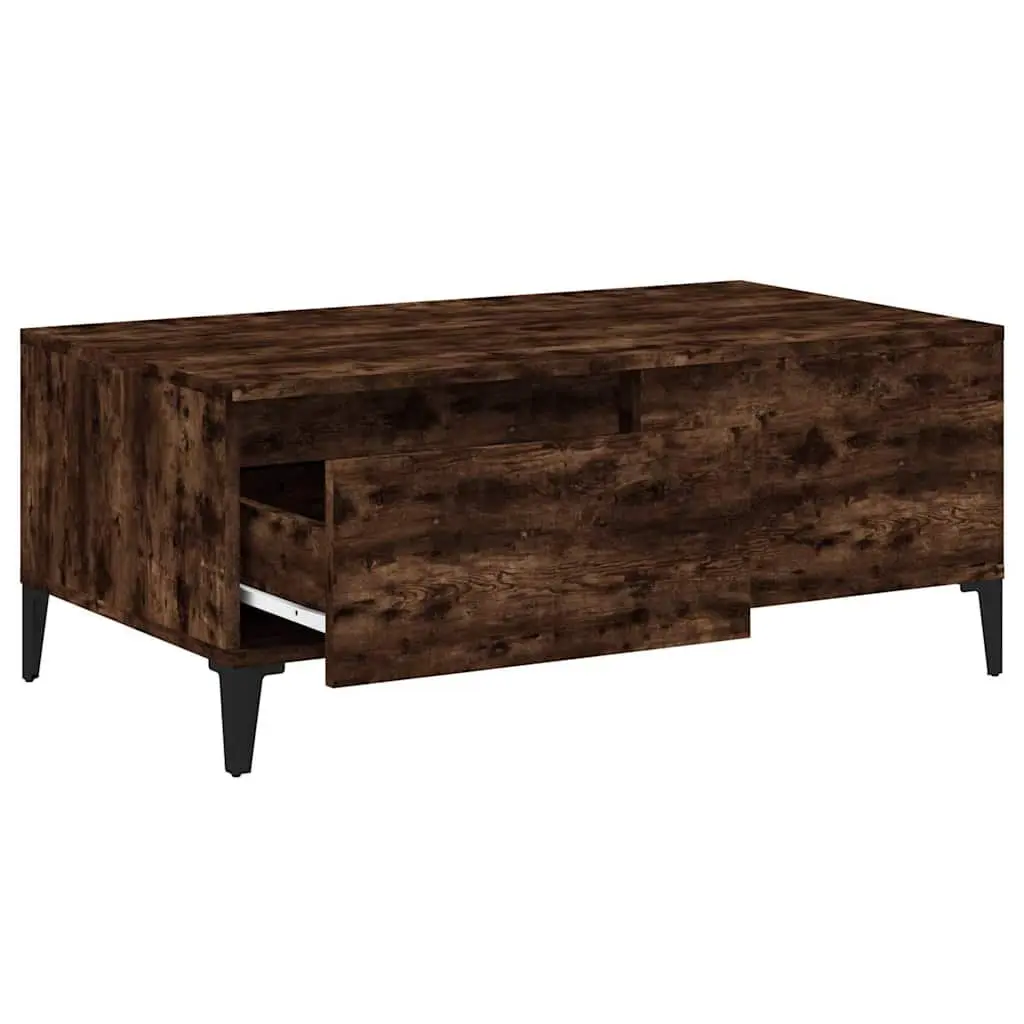 Coffee Table with Storage Drawer in Brown
