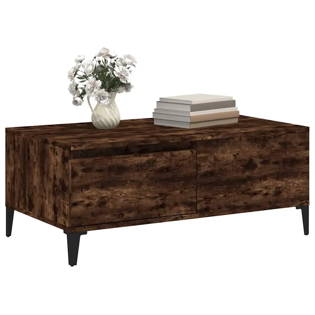 Coffee Table with Storage Drawer in Brown