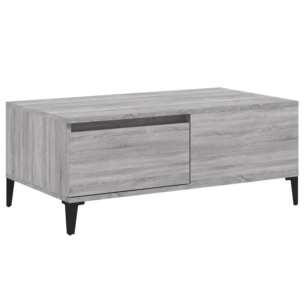 Coffee Table Engineered Wood 90 x 50 x 36.5 cm Grey