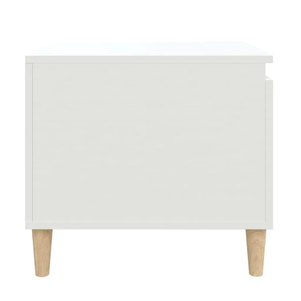 White Coffee Table with Storage Compartment