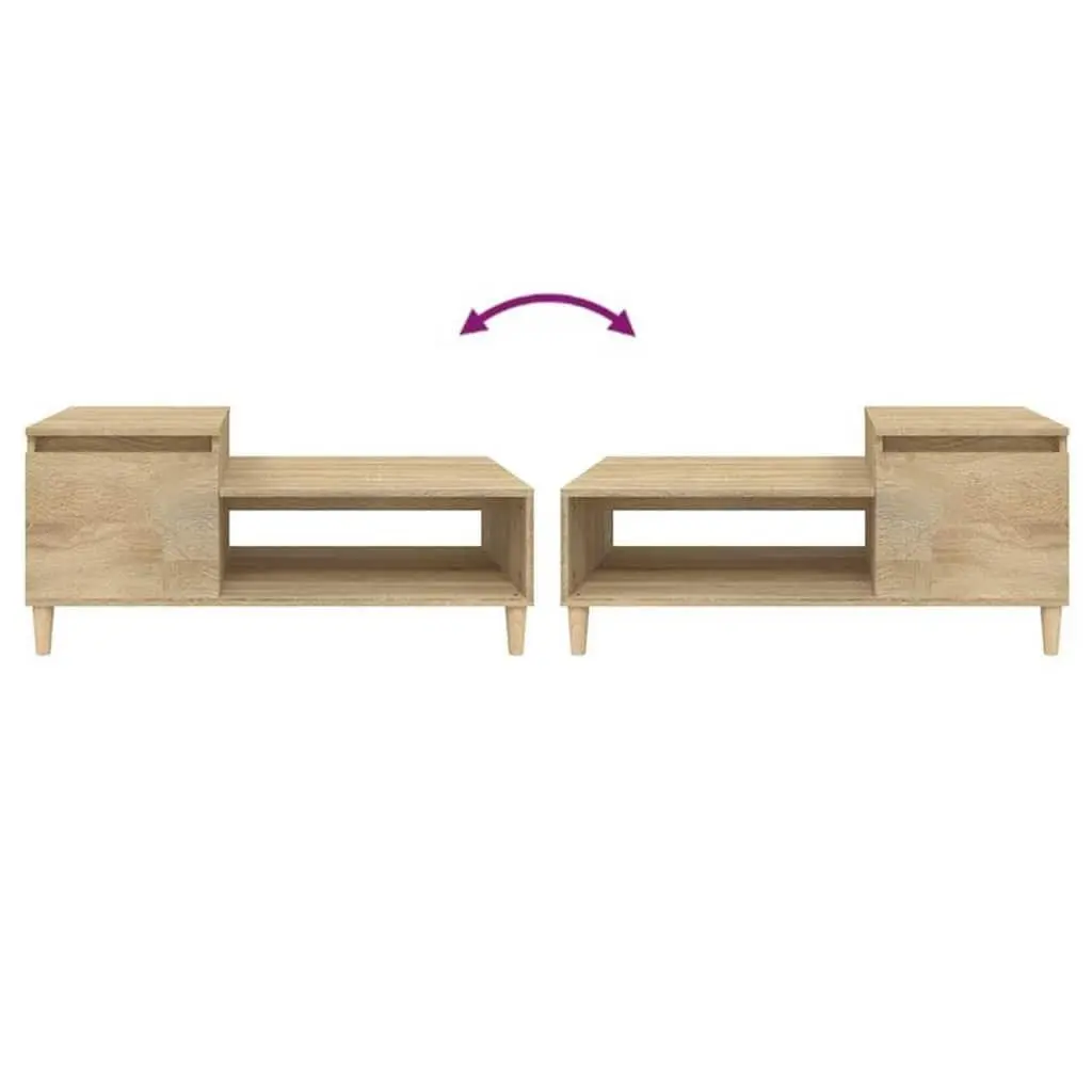Brown Sonoma Oak Coffee Table with Storage