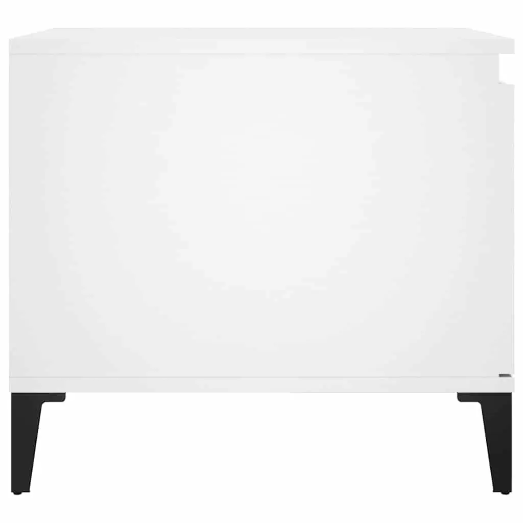 White Engineered Wood Coffee Table with Storage